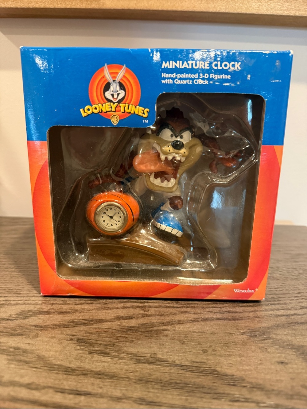 1999 Vintage Taz Looney Tunes Basketball Miniature 3D Clock 90s collectible-New